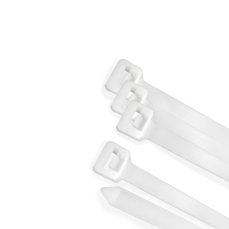 Brida Nylon 100%. Color Blanco / Natural 2,5 X 200 Mm. 100 Piezas. Abrazadera Plastico, Organizador Cables, Alta Resistencia_0
