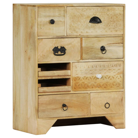 Mueble Con Cajones 60x30x75 Cm Madera Maciza De Mango_0