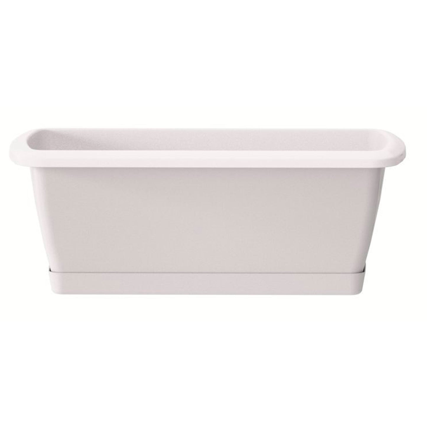 2x Jardinera Respana Con Soporte De Plastico En Color Blanco 78,6 (largo) X 18,4 (ancho) X 14,5 (alto) Cm_1