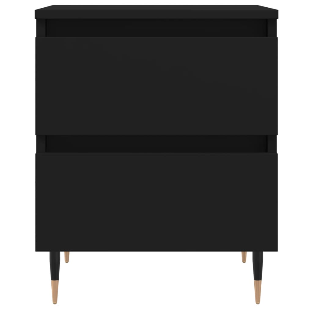 Mesitas De Noche 2 Uds Madera De Ingeniería Negro 40x35x50 Cm_3
