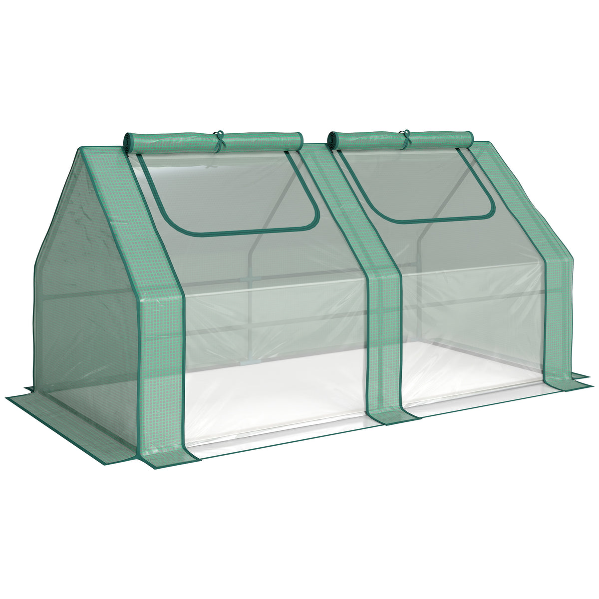 Invernadero De Terraza Outsunny Acero, Pvc Verde 180x90x90 Cm_1