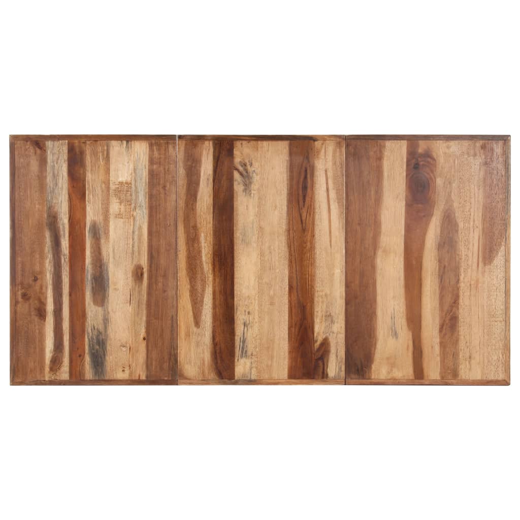 Mesa De Comedor De Madera Acacia Acabado Miel 160x80x75 Cm_2