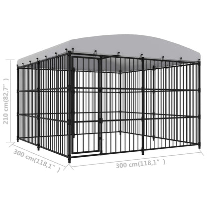 Vidaxl Perrera De Exterior Con Techo 300x300x210 Cm_2