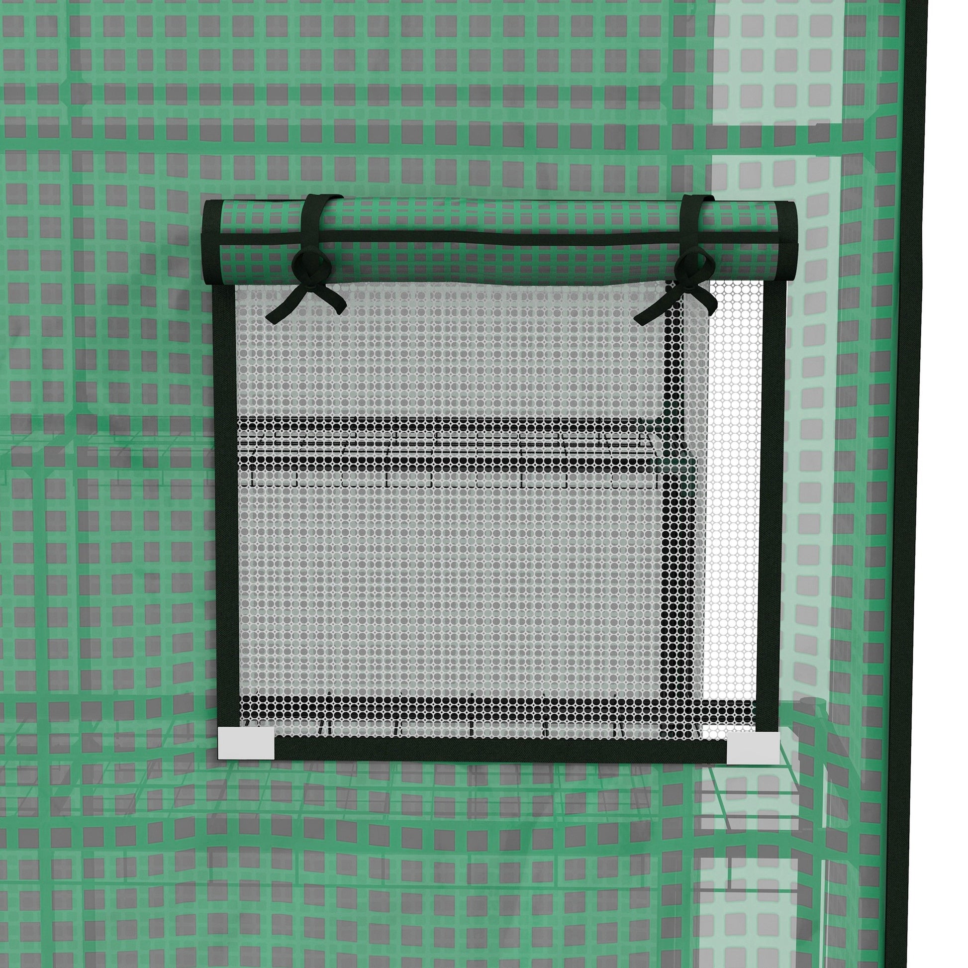 Outsunny Cubierta De Invernadero 140x143x190 Cm Con Ventana Anti-uv Verde_4