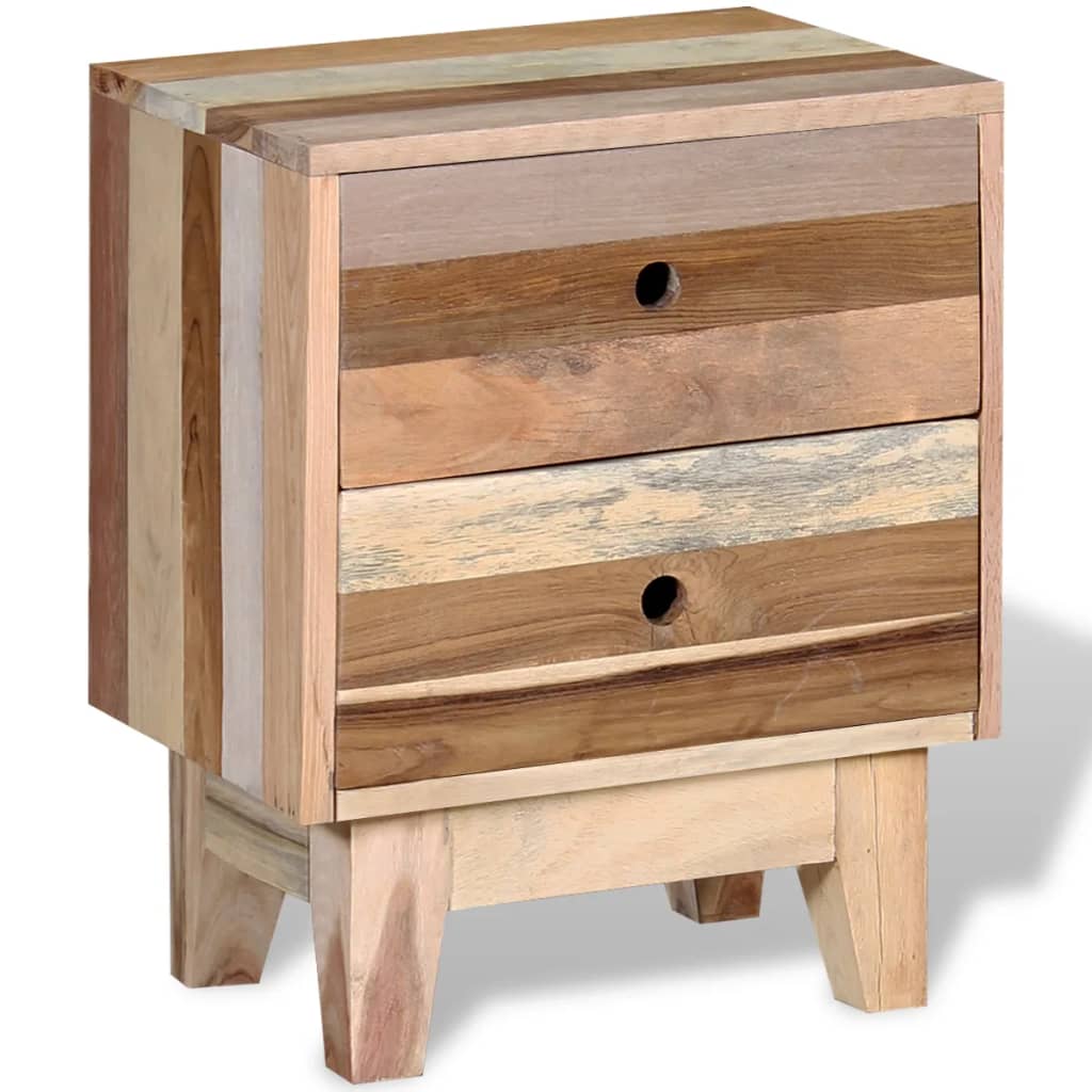 Mesita De Noche De Madera Maciza Reciclada_1