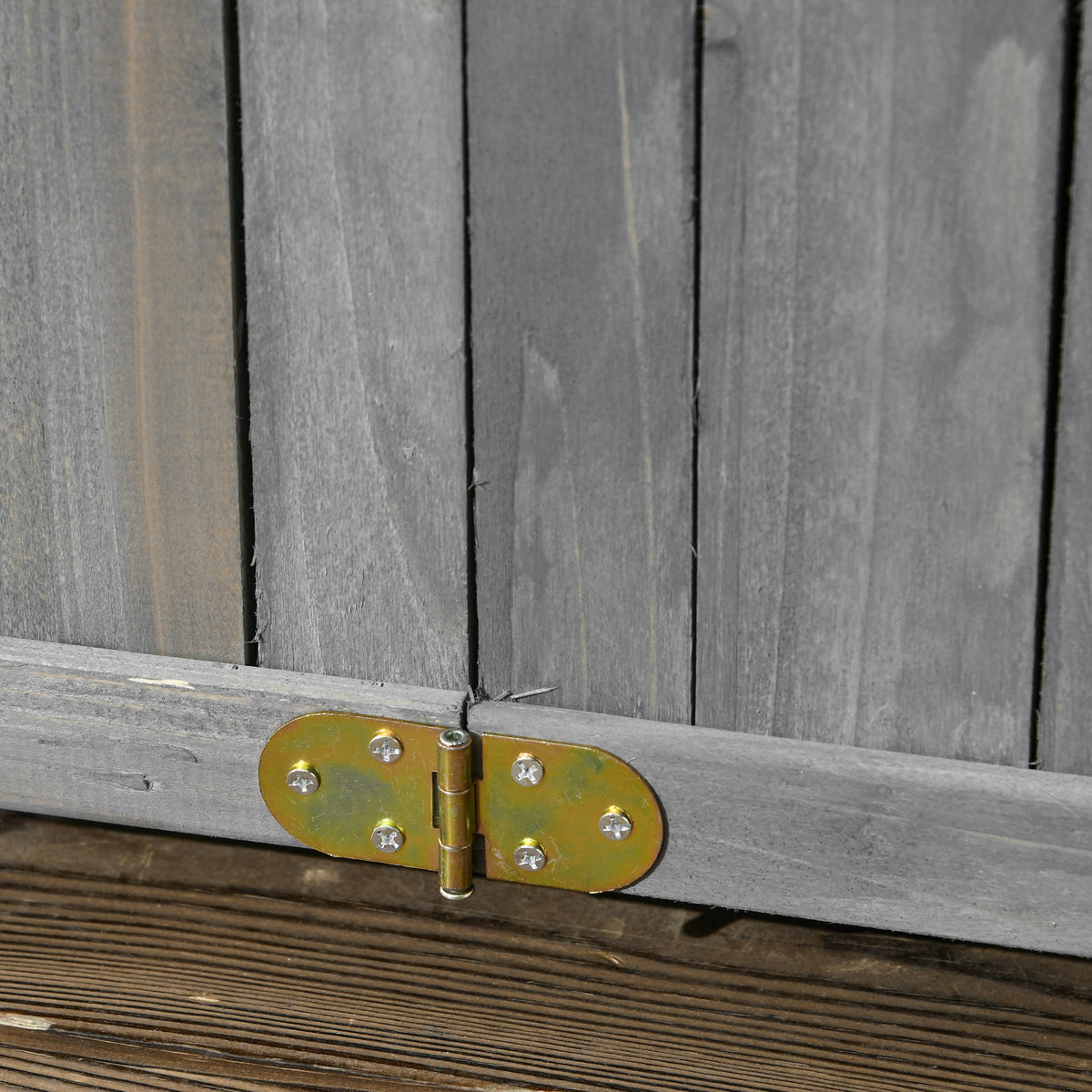 Jardinera Outsunny Madera De Abeto Gris 70x30x25 Cm_4
