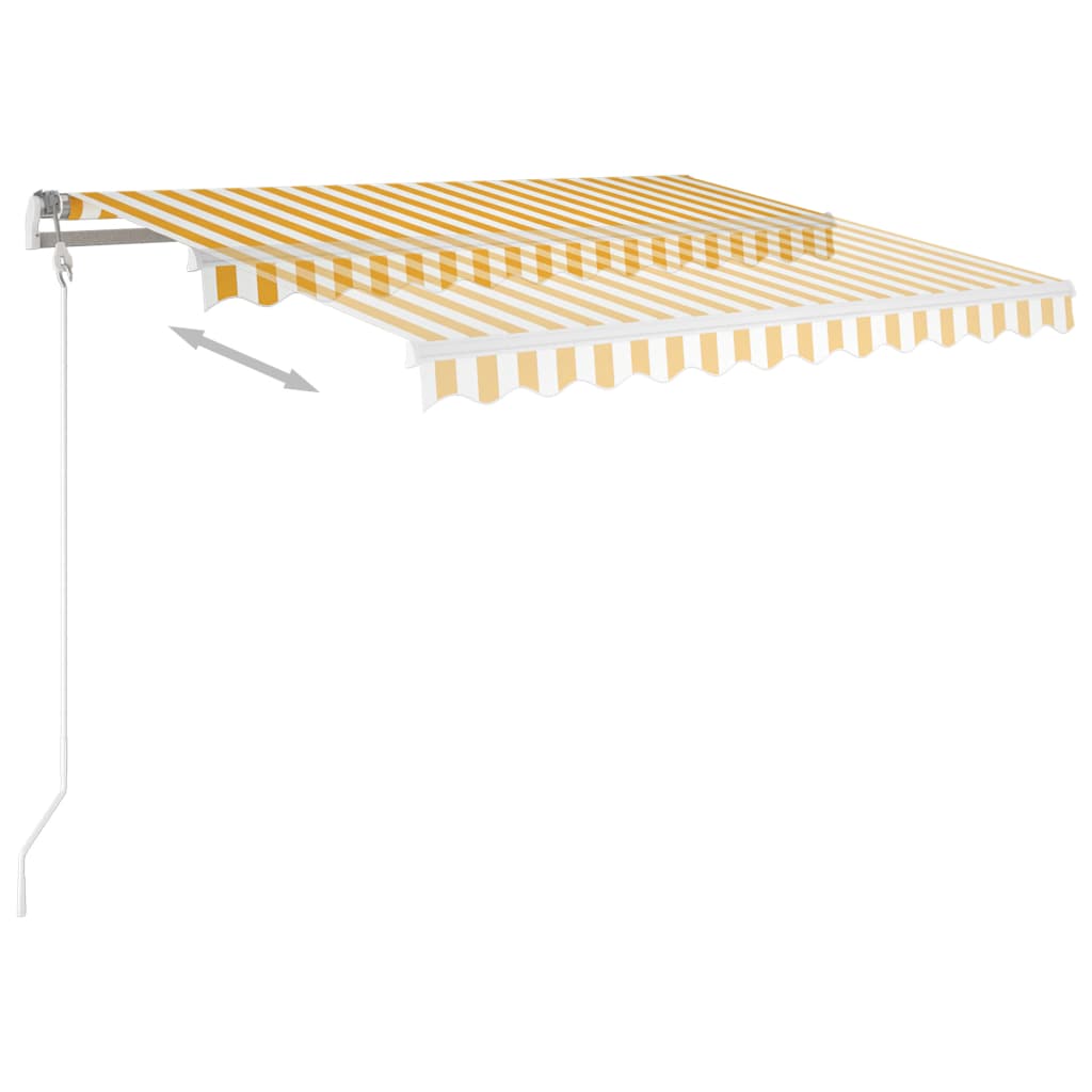 Toldo Automático Led Sensor De Viento Amarillo Blanco 300x250cm_2