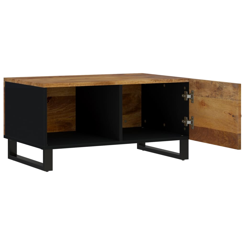 Mesa De Centro Madera Maciza Mango Y Contrachapada 80x50x40 Cm_4