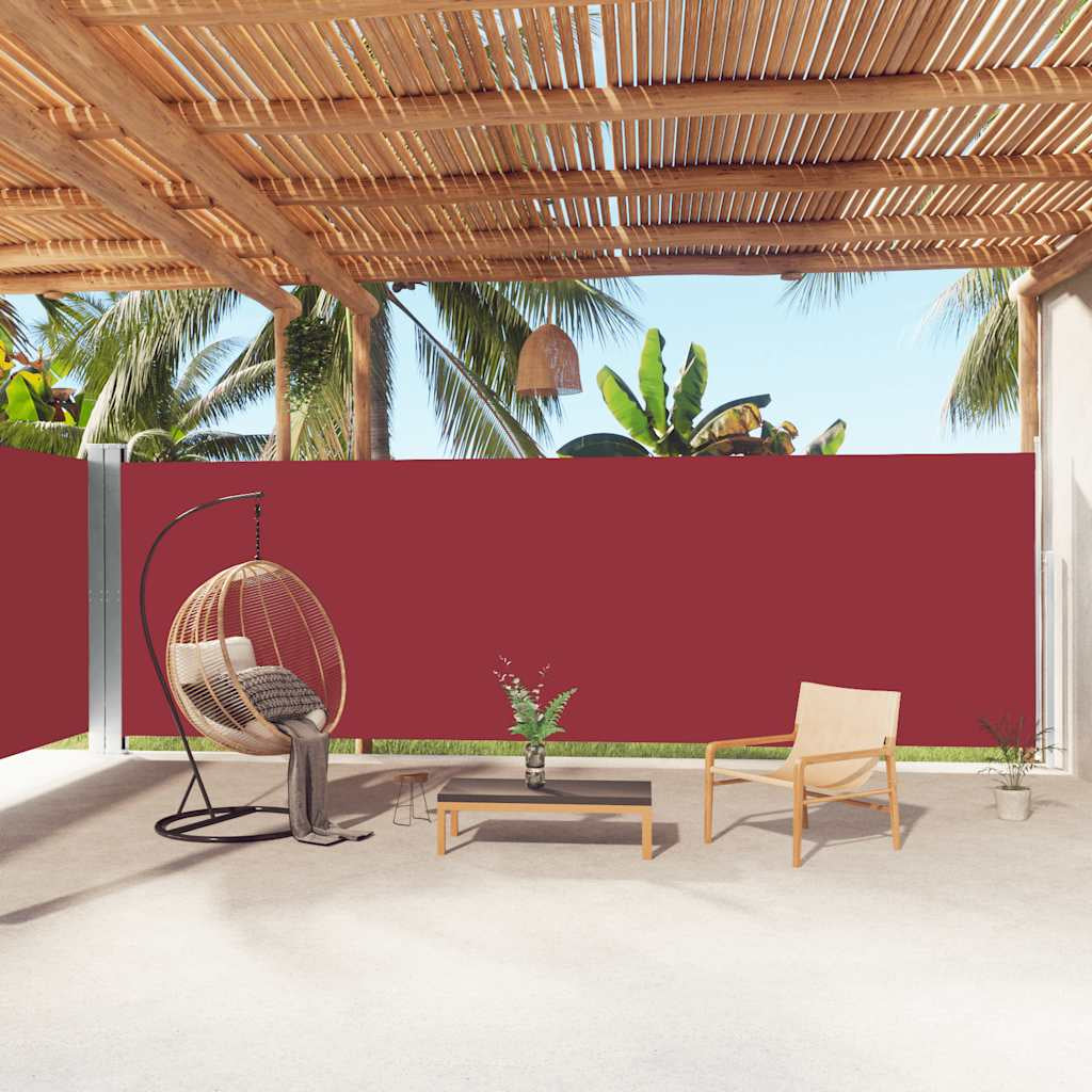 Vidaxl Toldo Lateral Retráctil Rojo 200x1000 Cm_1