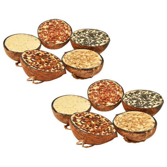 Vidaxl Comida Para Pájaros En Mitades De Cocos 10 Unidades 290 G_0