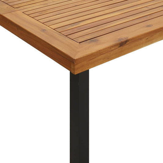 Juego De Comedor De Jardín 9 Pzas Madera Maciza Acacia Y Metal / Vetonek_0