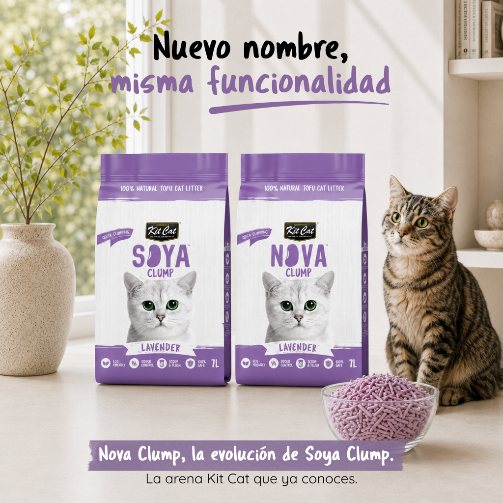 Kit Cat Arena Eco SoyaClump - Lavender 7 L Arena para gatos
