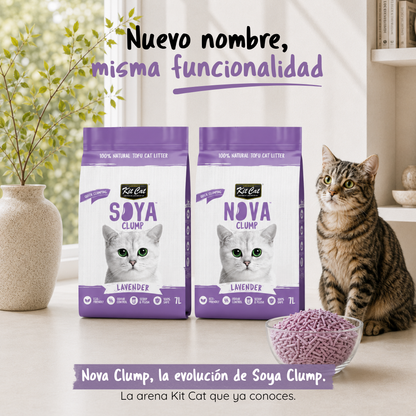 Kit Cat Arena Eco SoyaClump - Lavender 7 L Arena para gatos
