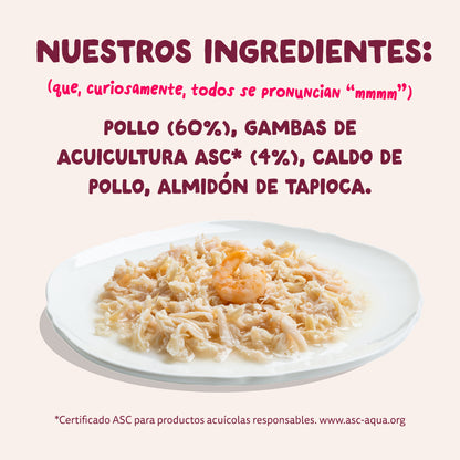 Filetes de pollo con gambas para gatos Edgard & Cooper 70 g