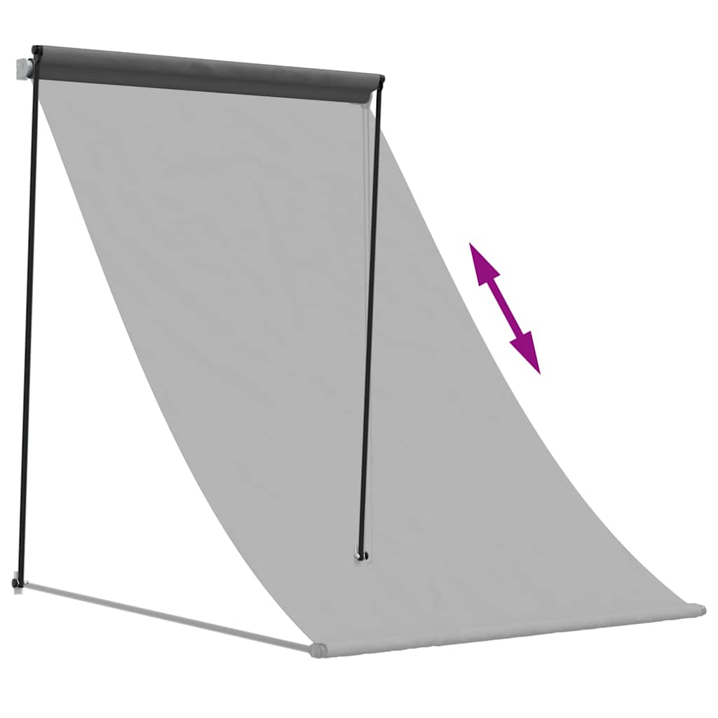 Toldo Retráctil De Tela Y Acero Gris Antracita 150x150 Cm_5