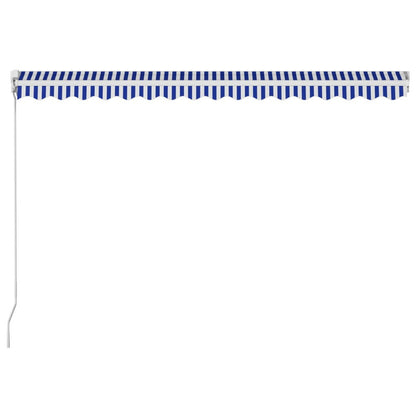 Vidaxl Toldo Manual Retráctil Azul Y Blanco 400x300 Cm_4