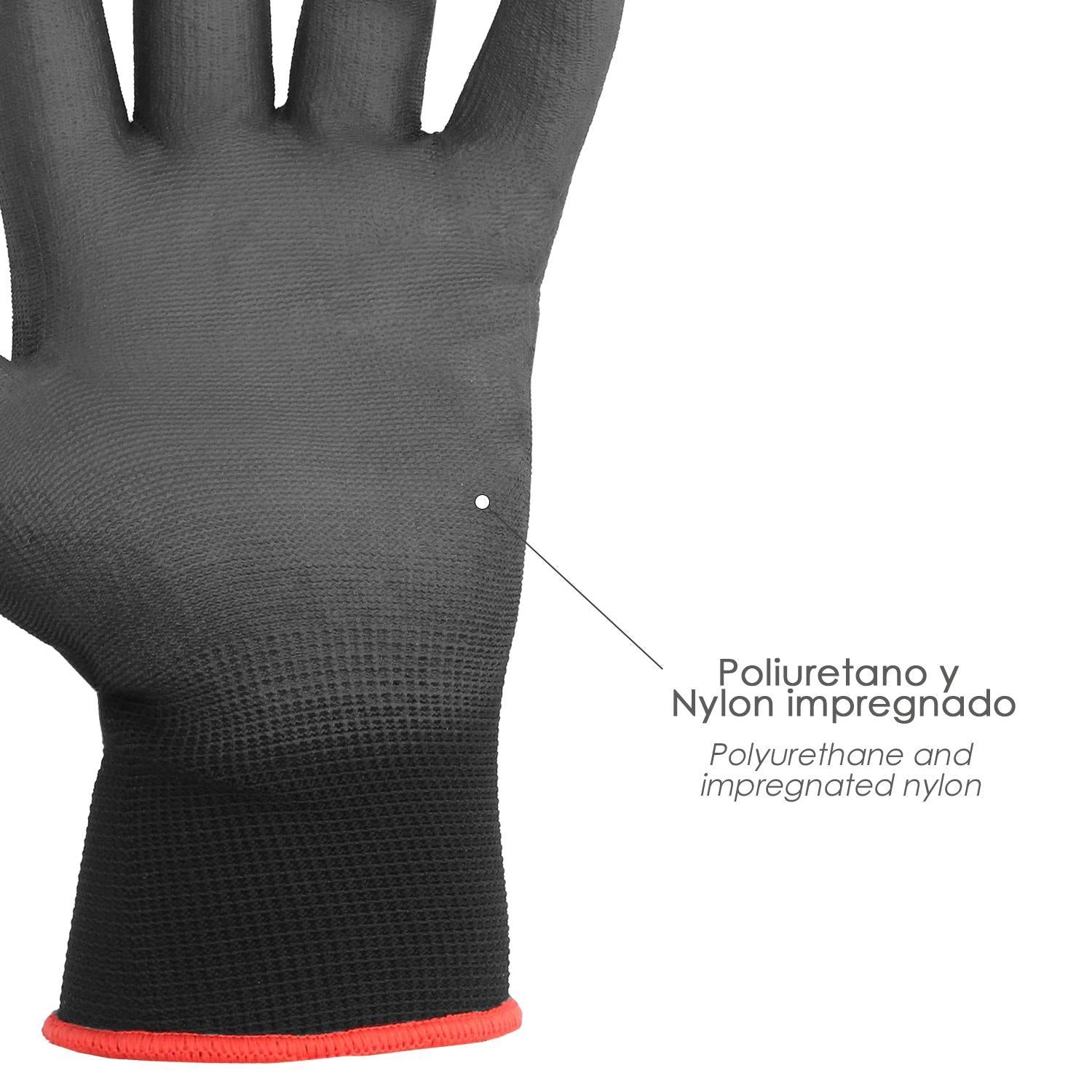 Guantes Poliuretano / Nylon Impregnado  8 (par)