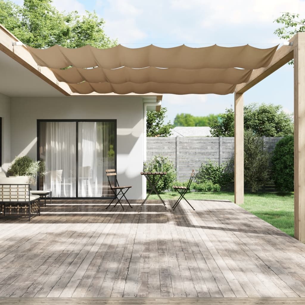 Vidaxl Toldo Vertical Tela Oxford Gris Taupé 140x360 Cm_1