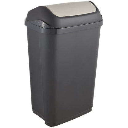 Cubo De Basura Con Tapa Basculante, 50 L, Swantje, Gris Grafito_1