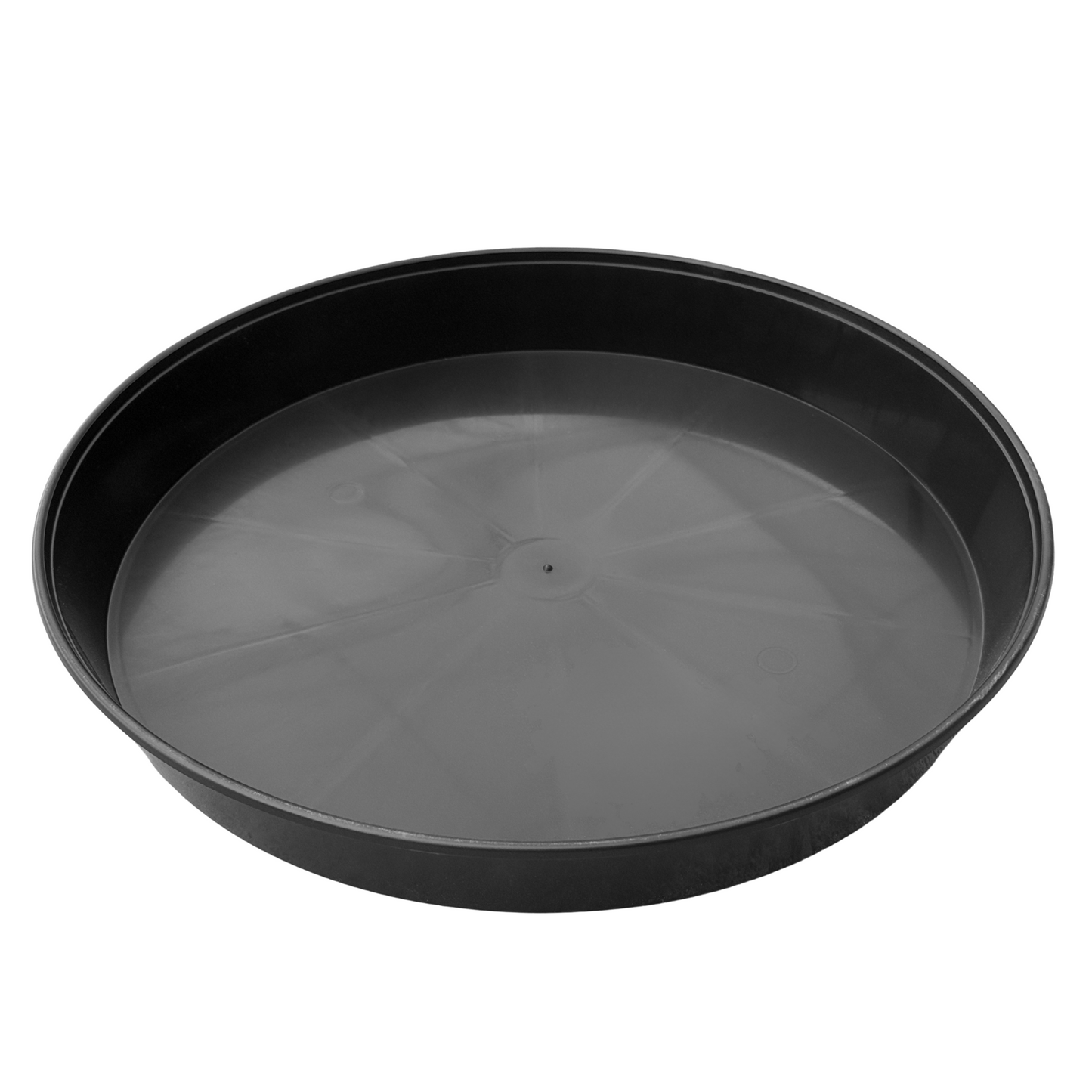 Bandeja Redonda De Plástico Resistente 40 Cm X 4,5 Cm – Color Negro