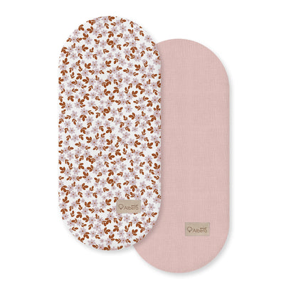 Pack 2 Bajeras Capazo Algodón Satinado Y Muselina Retro Flower