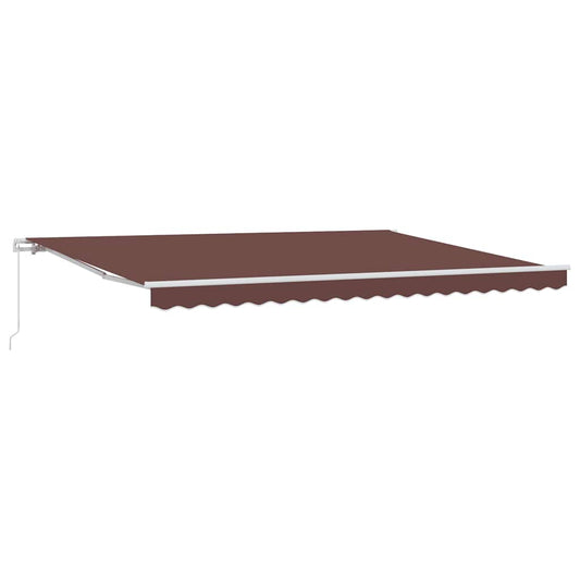 Toldo Retráctil Manual Marrón 450x300 Cm_0