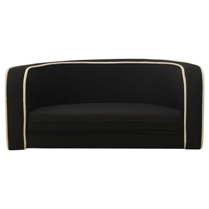 Vidaxl Sofá Plegable Para Perro Cojín Lavable De Lino Negro 76x71x30cm_4