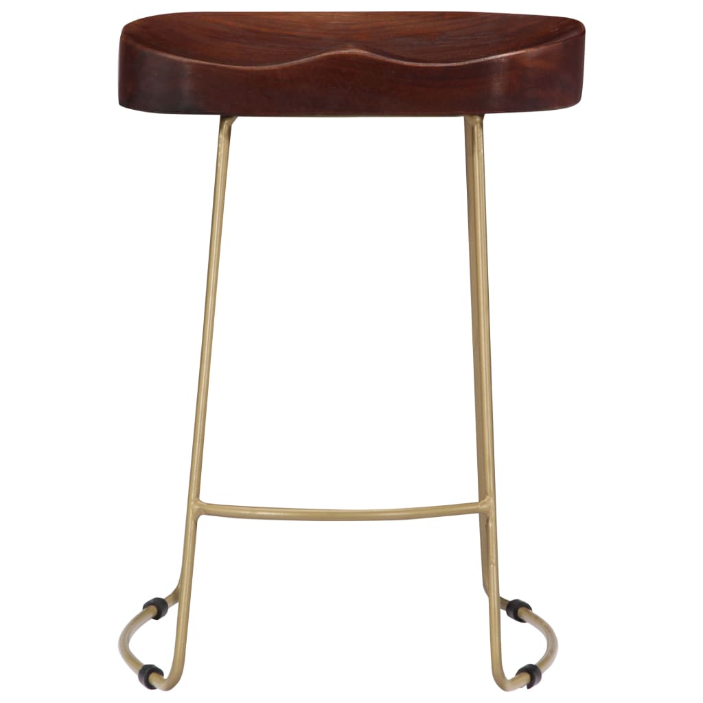 Taburetes De Cocina Gavin 2 Unidades Madera Maciza De Mango_1