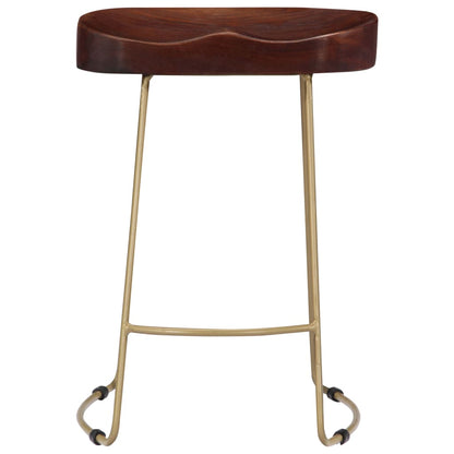 Taburetes De Cocina Gavin 2 Unidades Madera Maciza De Mango_1