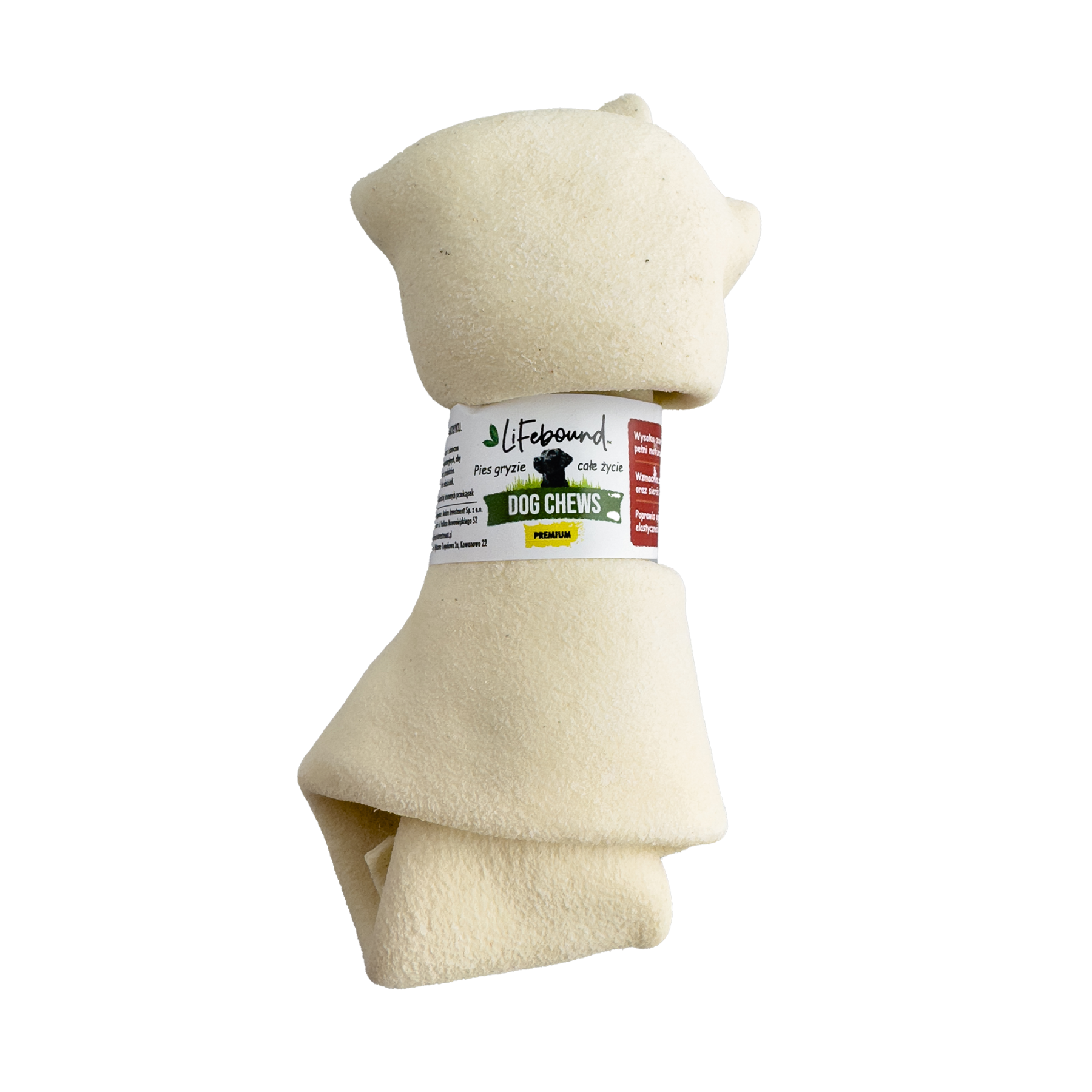 Lifebound - Hueso Masticable Natural Para Perros De Piel De Ternera En Forma De Hueso Sabor Natural - 10 Piezas - M