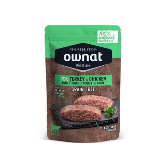 Ownat Wetline Pavo y Pollo Grain Free gatos 85 g