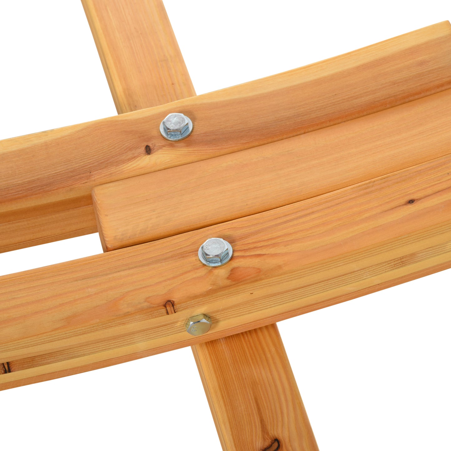 Outsunny Soporte Para Hamaca De Madera 325x120x118 Cm Carga Máx. 120 Kg Natural_4