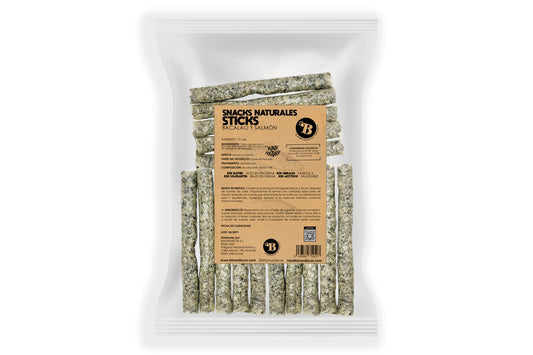 Bimordiscos Barritas De Bacalao Y Salmón Para Perros Y Gatos - 15 Uds.