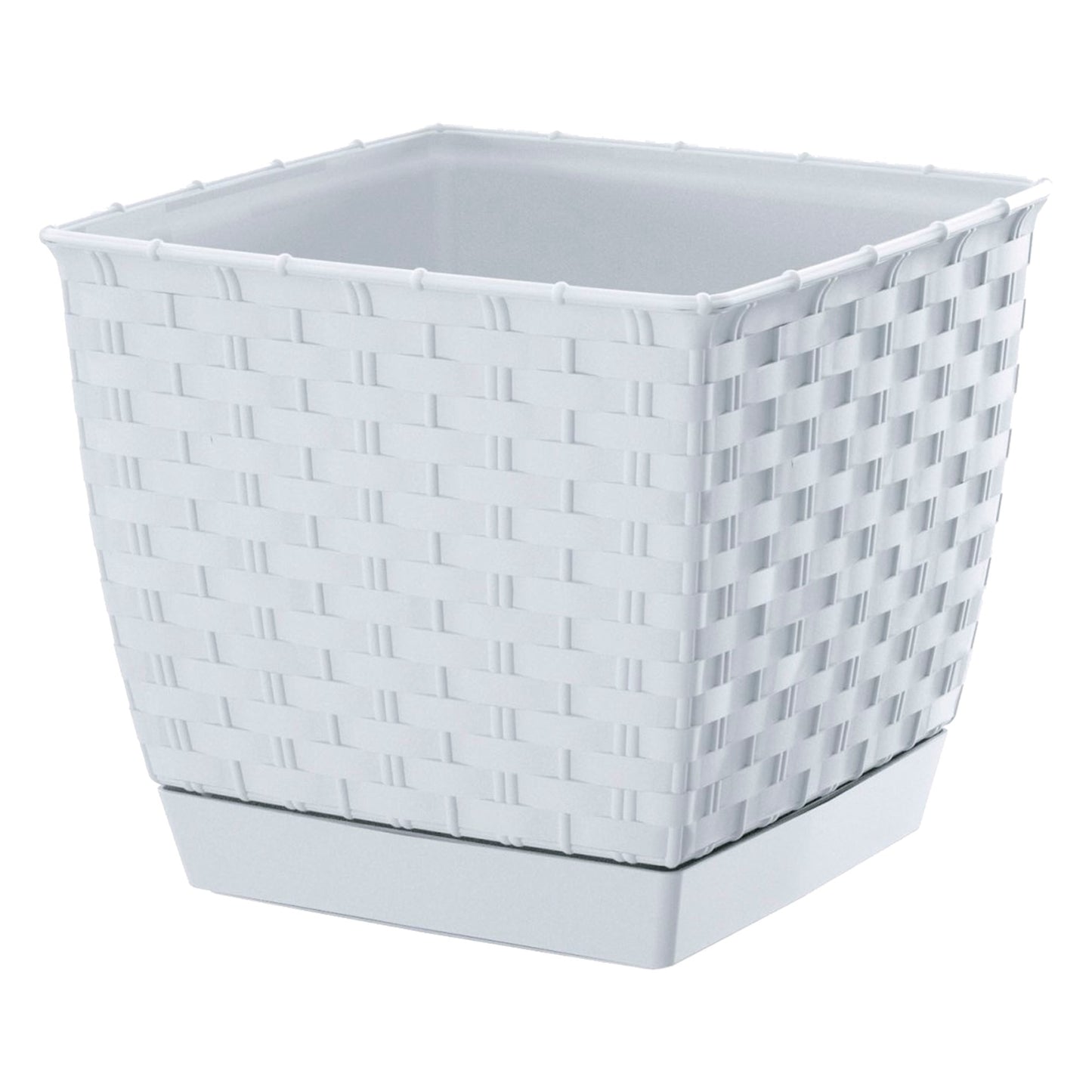 Maceta Ratolla Square 6l., Dimensiones (mm) 220x220x189, Color Blanco_0