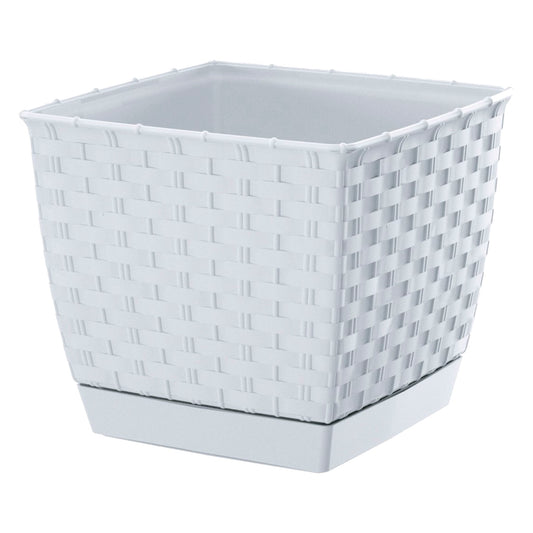 Maceta Ratolla Square 6l., Dimensiones (mm) 220x220x189, Color Blanco_0