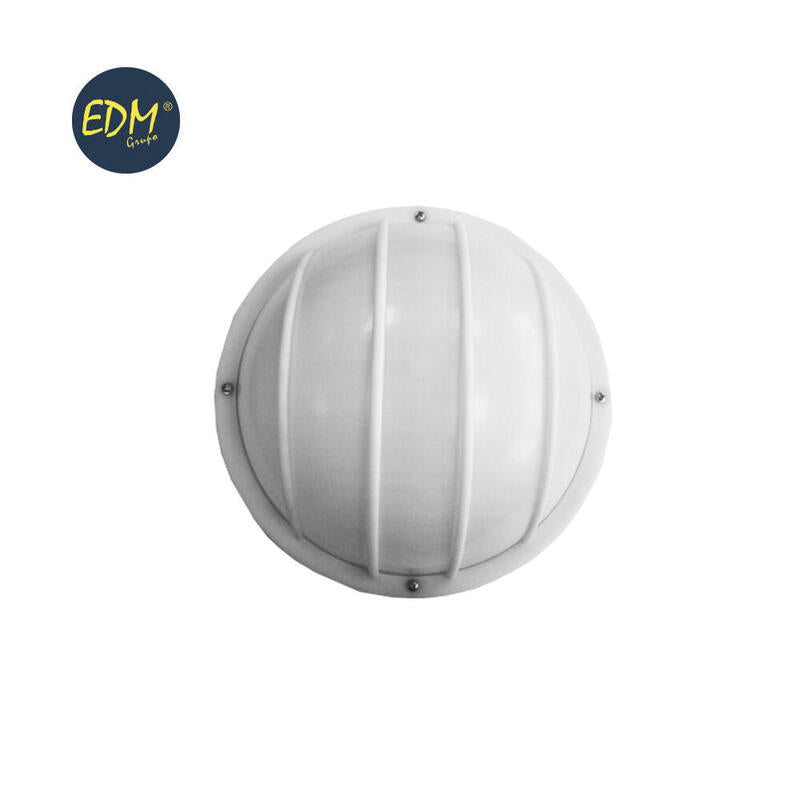 Aplique De Aluminio Ip54 Redondo. Color Blanco 1xe27 100w Ø23,8x11cm Modelo Vinyols Edm_0