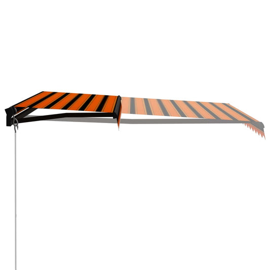 Toldo Manual Retráctil Naranja Y Marrón 300x250 Cm_0