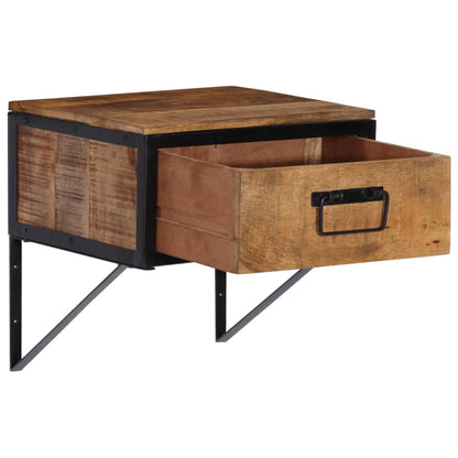 Mesita De Noche Madera Maciza De Mango 40x35x40 Cm_3