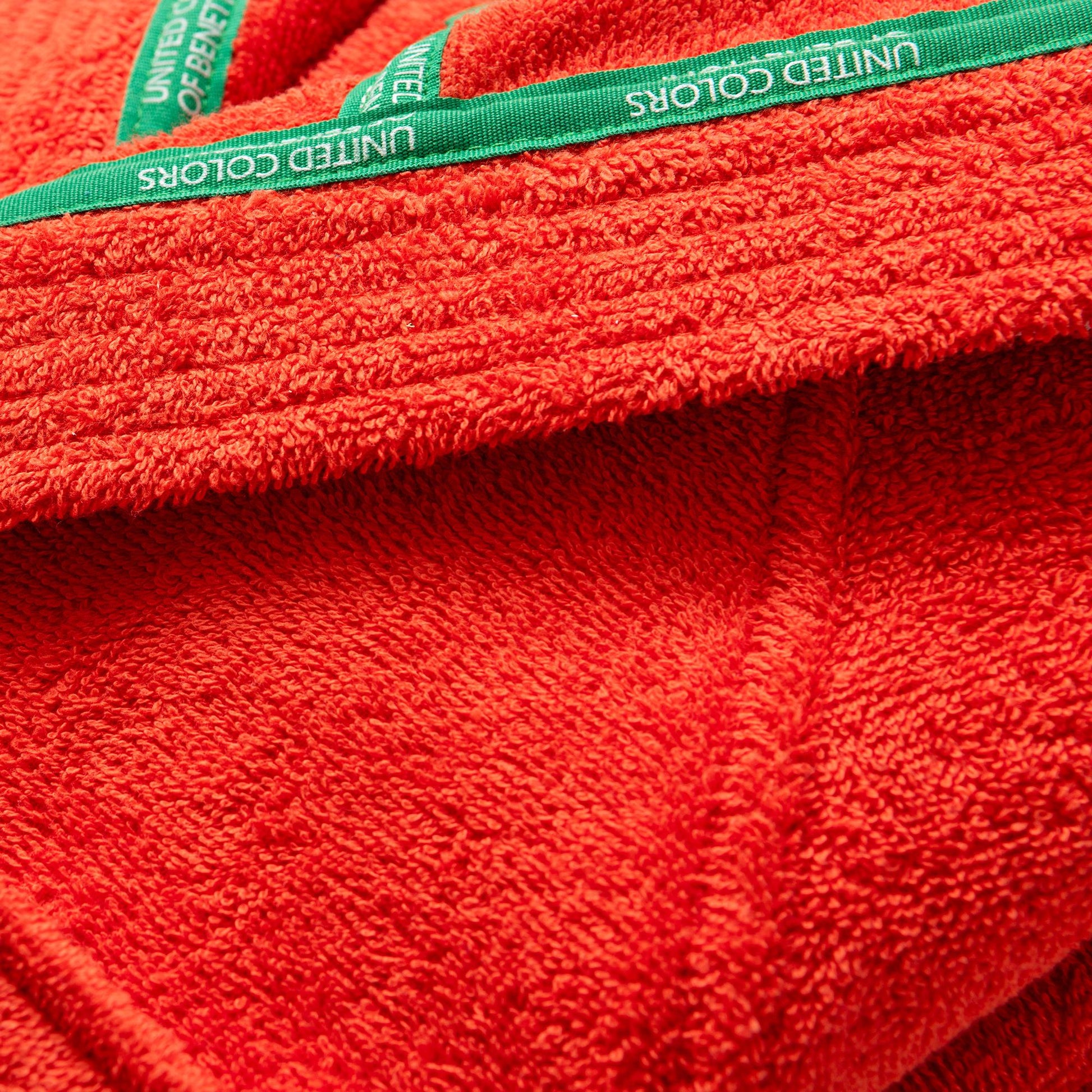 Albornoz Con Capucha M/l 360gsm 100% Algodón Rojo Rainbow_4