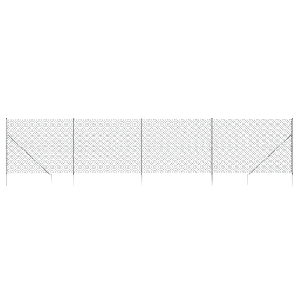 Cerca De Alambre Con Pinchos De Anclaje Plateado 1,8x10 M / Vetonek_2