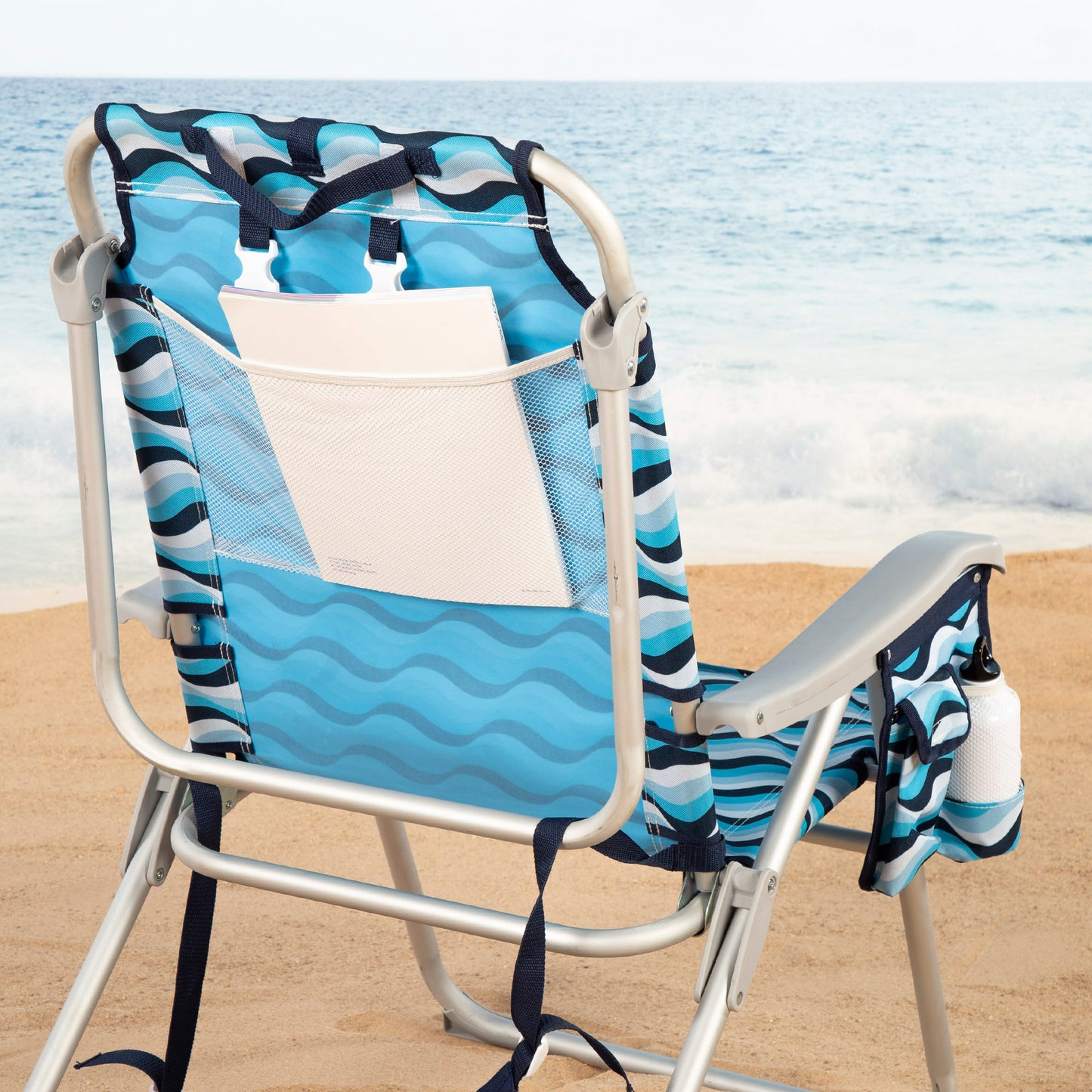 Aktive Pack 2 Sillas Plegables Playa Xl 48x78x95 Cm Aruba 5 Posiciones Con Asas Mochila_4