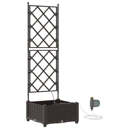Vidaxl Jardineras Marrón 40 X 40 X 126 Cm Acero_0