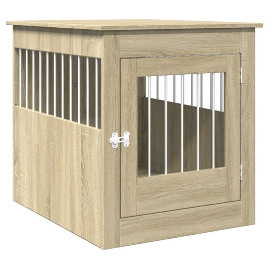 Vidaxl Jaula Para Perros Madera Ingeniería Roble Sonoma 64,5x80x71 Cm_0