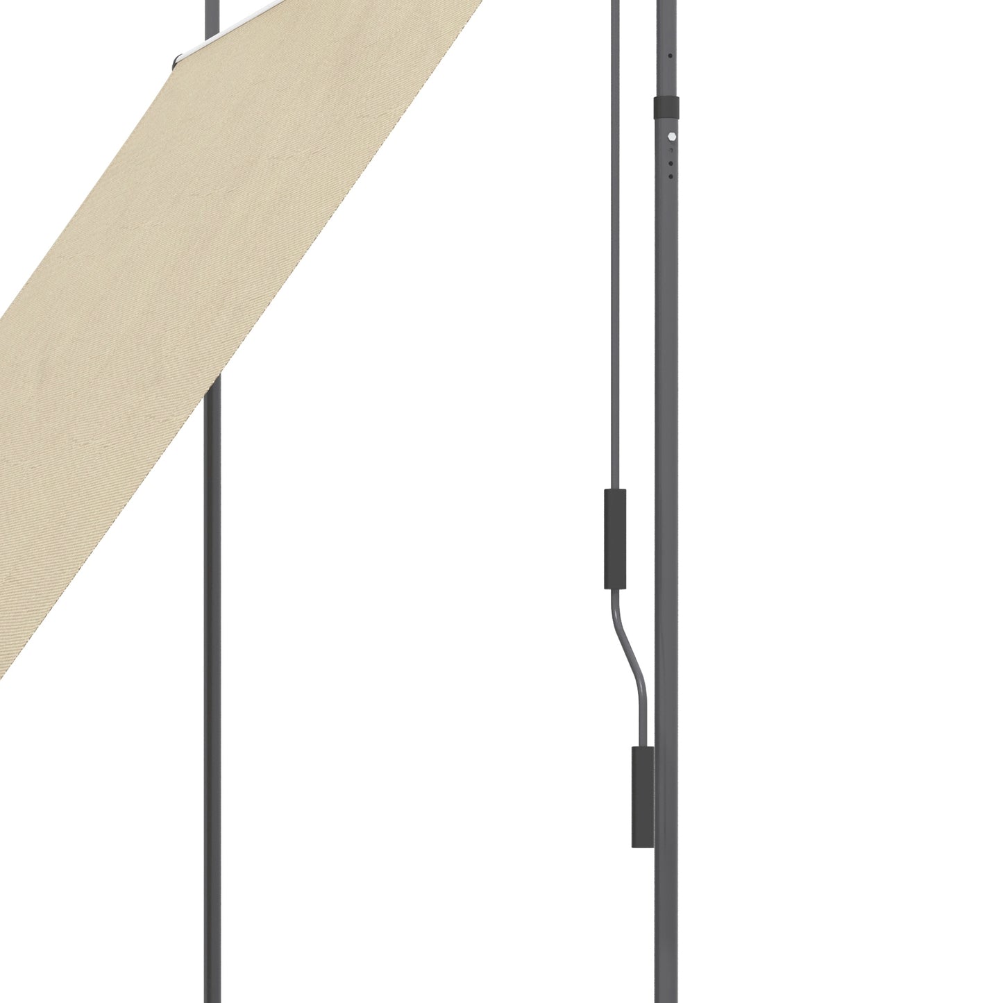Outsunny Toldo Manual Retráctil 2x1,2 M Altura Ajustable Con Manivela 210-300 Cm_3
