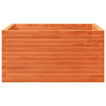 Jardinera De Madera Maciza Pino Marrón Cera 90x90x46 Cm_4