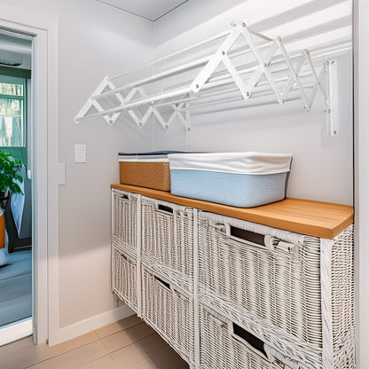 Tendedero Extensible De Pared En Metal 60cm X 3m_2