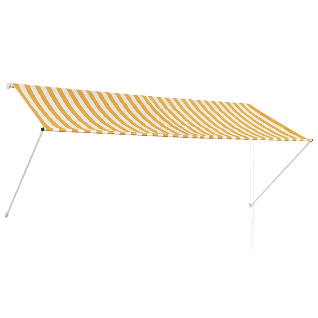 Toldo Retráctil 300x150 Cm Amarillo Y Blanco_0