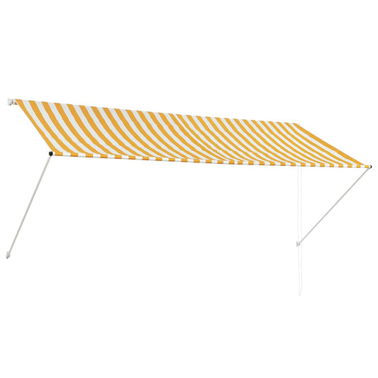 Toldo Retráctil 300x150 Cm Amarillo Y Blanco_0