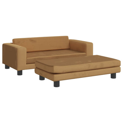 Cama Para Perros Con Extensión Terciopelo Marrón 100x50x30 Cm / Vetonek_3