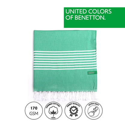 Set 2 Toallas Benetton Hamman 80x165cm 170gsm 100%algodon Verde Casa Benetton_1